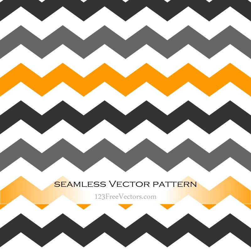 Black and Orange Seamless Chevron Background Pattern