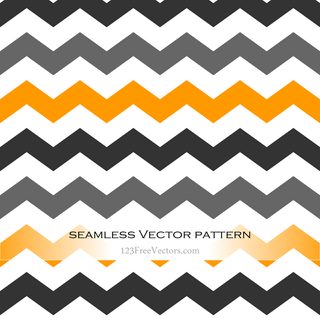 Black and Orange Seamless Chevron Background Pattern