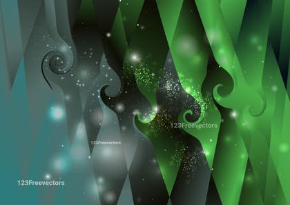 Abstract Green Swirls