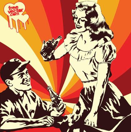 Vintage Coca-Cola Poster Vector