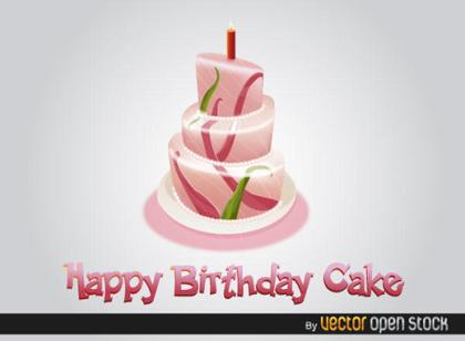 Free Happy Birthday Cake Vector