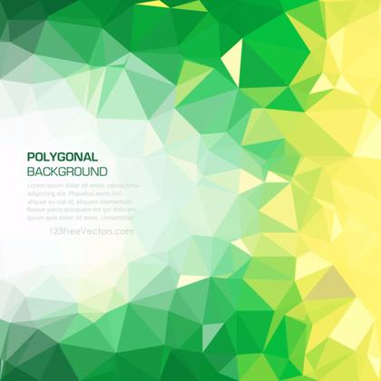 Yellow Green Geometric Polygon Background Clip Art
