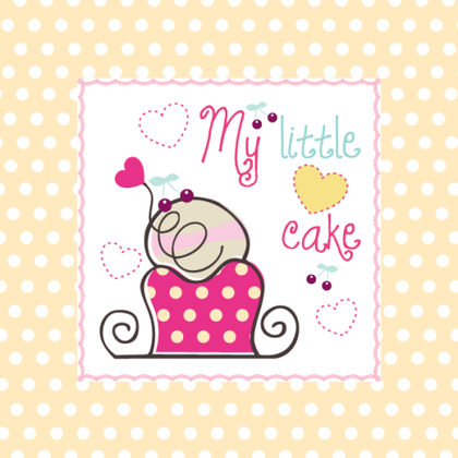 My Little Cake Vector Birthday Card