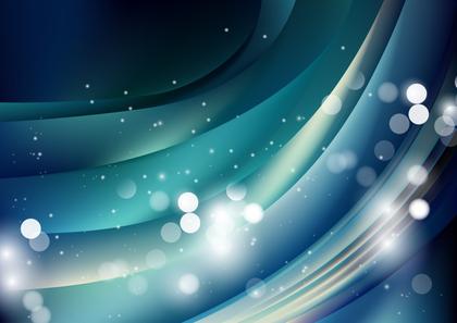 Abstract Teal and Blue Waves