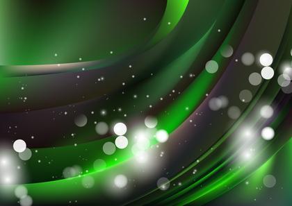 Abstract Green Wave with Bokeh
