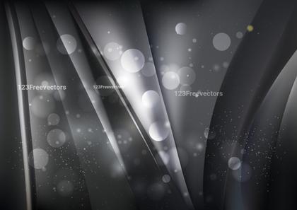 Abstract Black and White Bokeh Background