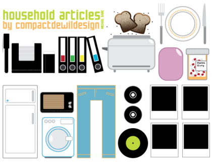 Free Vector Illustrations of Household Items