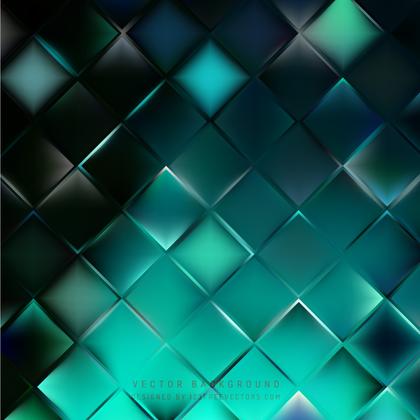 Abstract Black Turquoise Geometric Square Background