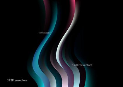 Abstract Wavy Lines on Black Background