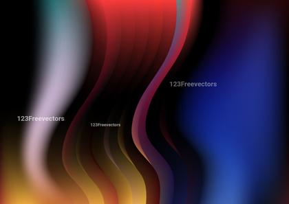 Abstract Red Orange and Blue Vertical Wave Background Illustration
