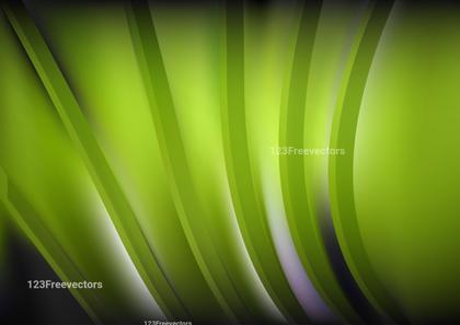 Green and Grey Abstract 3D Wave Stripe Background Image