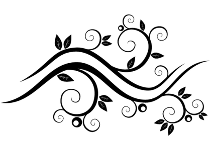 Abstract Wavy Floral Vector Graphics