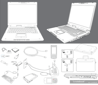 Notebook Accessories Vector Free