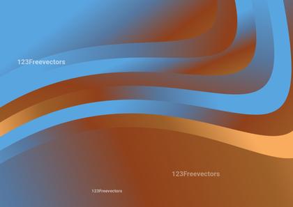 Blue and Brown Wavy Gradient Background