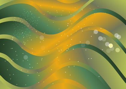 Free Download Abstract Wavy Gradient in Green and Orange with Bokeh