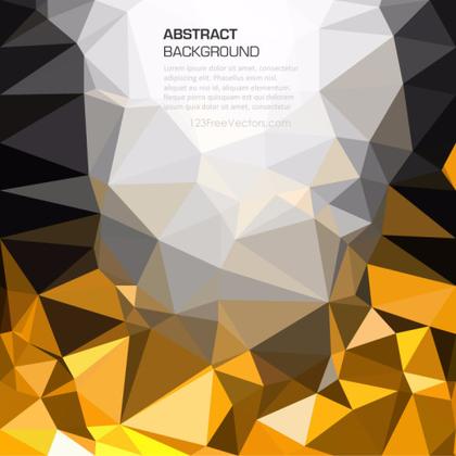 Gold and Black Geometric Polygon Wallpaper