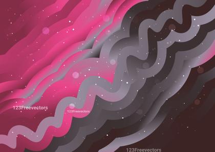 Pink Brown and Grey Gradient Wave Background Vector Illustration