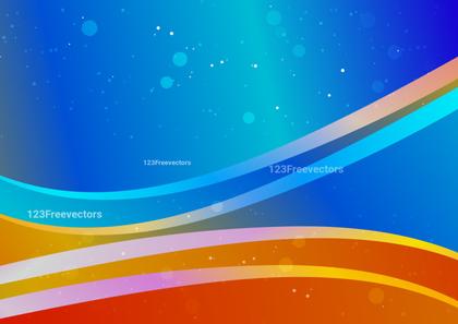 Wavy Red Orange and Blue Gradient Background