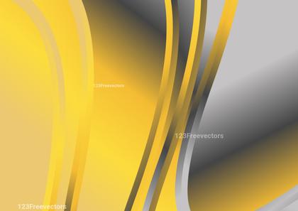 Abstract Grey and Yellow Gradient Vertical Wave Background Template
