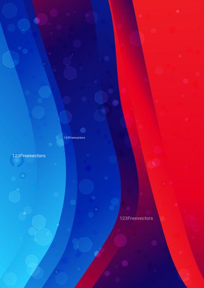 Red and Blue Abstract Wavy Background Vector