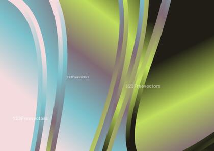 Blue Pink and Green Gradient Vertical Wave Background Template Vector