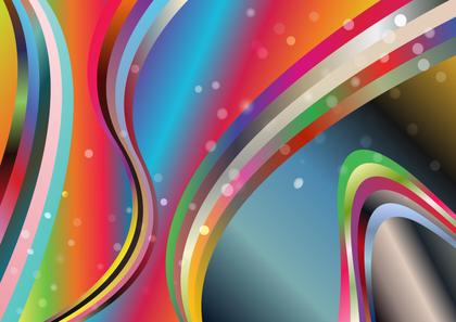 Abstract Colorful Gradient Wavy Stripes Pattern Background