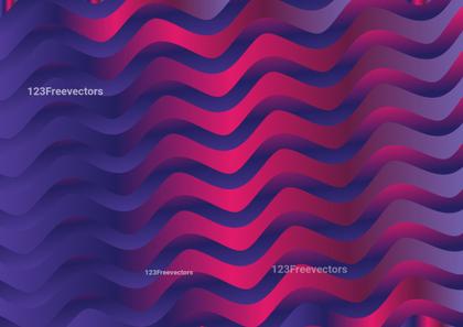 Abstract Pink and Blue Gradient Wavy Stripes Background Vector Image