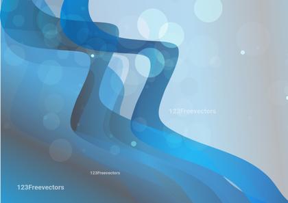 Abstract Blue Wavy Gradient Background