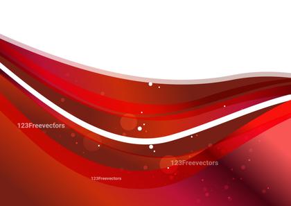 Red Wave Background with Space for Your Text