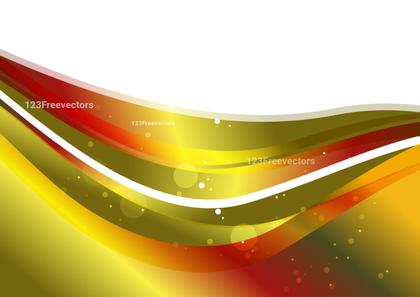 Red Yellow and Green Wave Background with Space for Your Text Vector Image