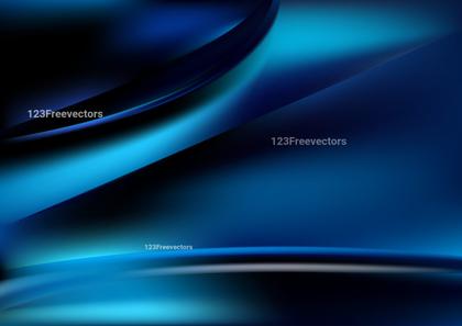 Shiny Cool Blue Wave Background Illustration
