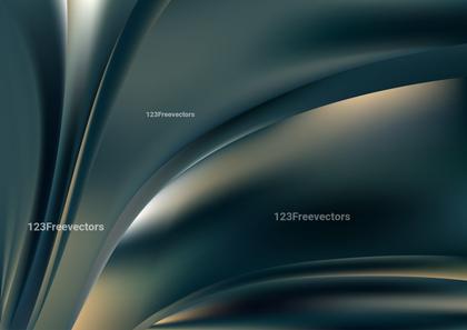 Abstract Teal and Gold Curves