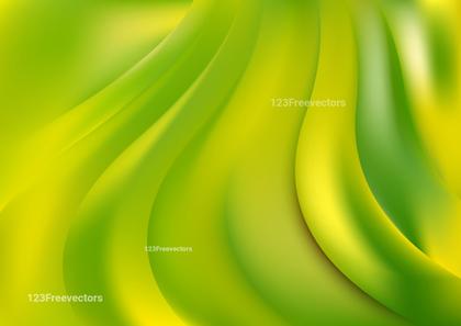 Flowing Green and Yellow Abstract