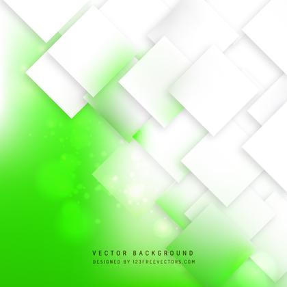 Abstract White Green Square Background Design