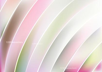 Shiny Pink Green and White Curved Stripes Background Vector Eps