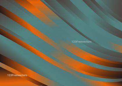 Blue and Orange Curved Stripes Gradient Background