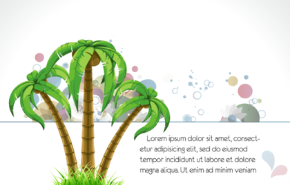 Free Vector Tropical Palm Trees on Summer Background