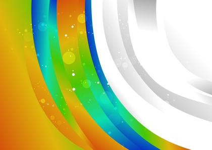 Free Download Blue Green and Orange Abstract Curved Stripes Gradient ...