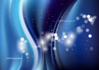 Abstract Blue and White Swirls