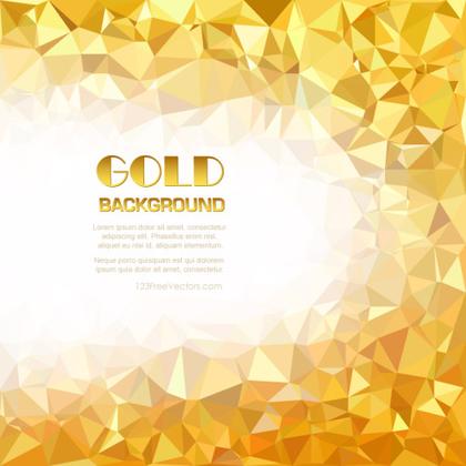 Golden Abstract Polygonal Triangular Background Illustrator