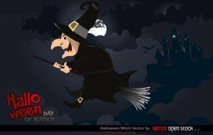 Free Halloween Witch Vector Illustration