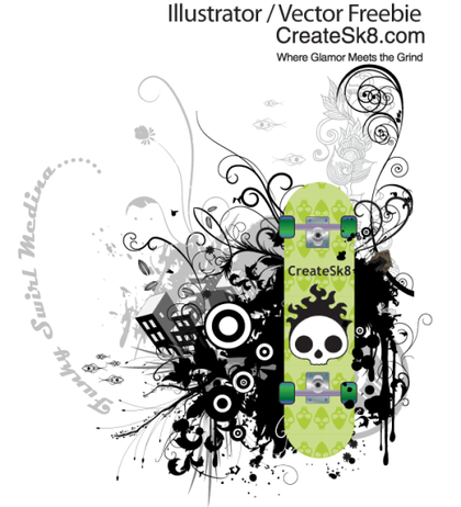 Funky Swirl Vector Graphics