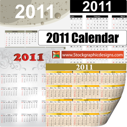 2011 Free Vector Calendar