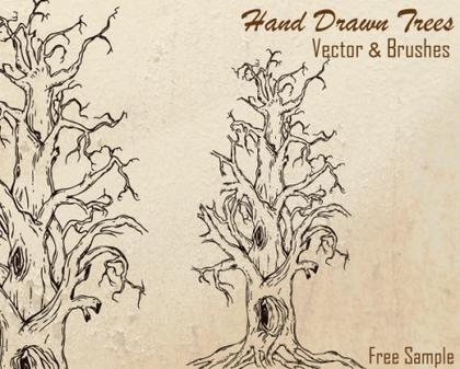 Free Hand Drawn Tree Vector