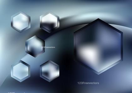 Blue and Black Hexagon Background