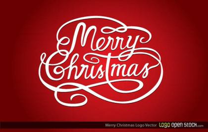 Merry Christmas Lettering Design Background Vector Free