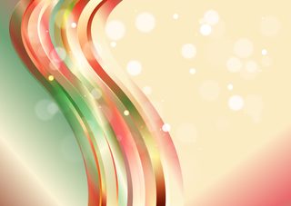 Wavy Color Strips Abstract