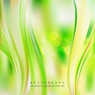 Yellow Green Wave Design Background