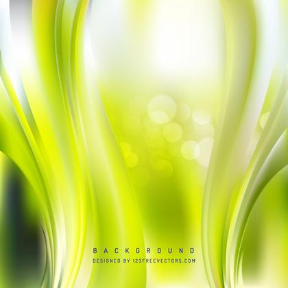 Abstract Yellow Green Wave Background