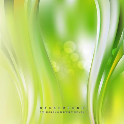 Abstract Yellow Green Wave Design Background